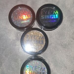 Kleancolor Eye'M Single Glitter Eyeshadow Trio - Gold, Silver, Multichrome